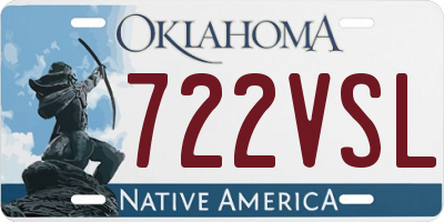 OK license plate 722VSL