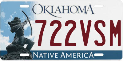 OK license plate 722VSM