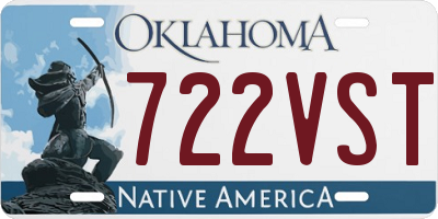 OK license plate 722VST
