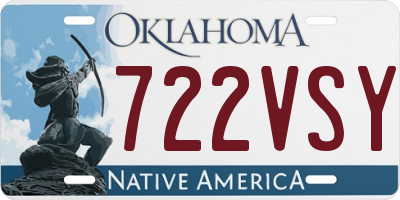 OK license plate 722VSY
