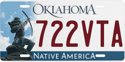 OK license plate 722VTA