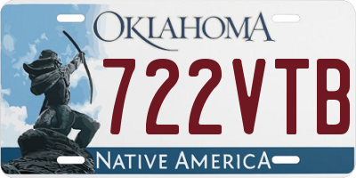 OK license plate 722VTB