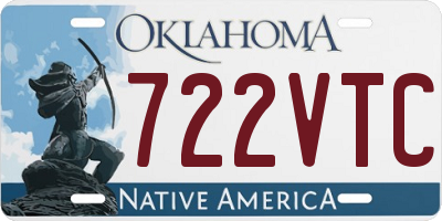 OK license plate 722VTC