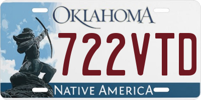 OK license plate 722VTD