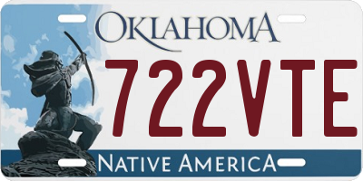 OK license plate 722VTE