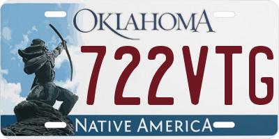 OK license plate 722VTG