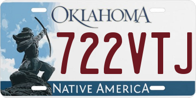 OK license plate 722VTJ