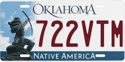 OK license plate 722VTM