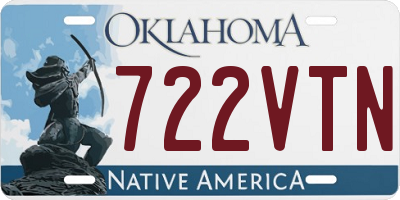 OK license plate 722VTN