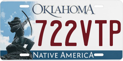 OK license plate 722VTP