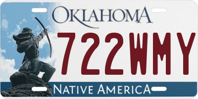 OK license plate 722WMY