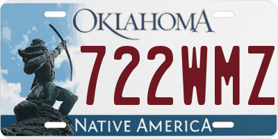 OK license plate 722WMZ