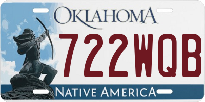 OK license plate 722WQB
