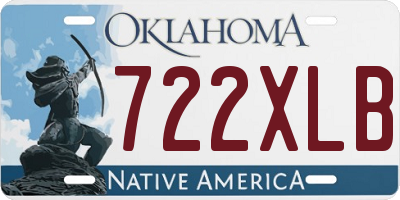 OK license plate 722XLB