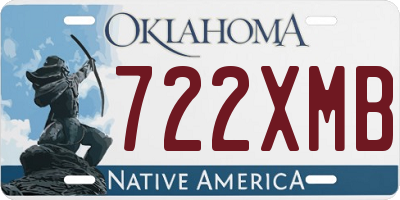 OK license plate 722XMB