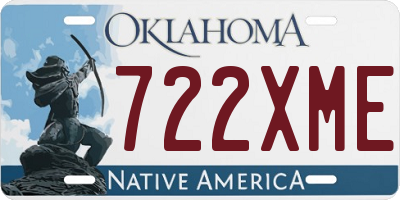 OK license plate 722XME