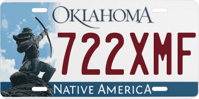 OK license plate 722XMF