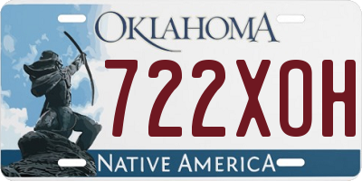 OK license plate 722XOH
