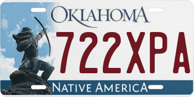 OK license plate 722XPA
