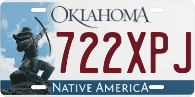 OK license plate 722XPJ