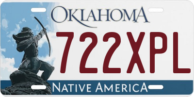 OK license plate 722XPL