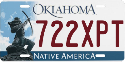 OK license plate 722XPT