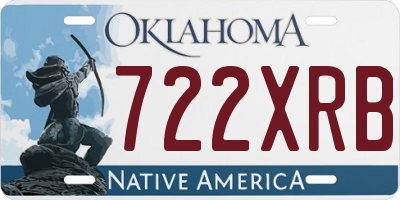 OK license plate 722XRB