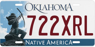 OK license plate 722XRL