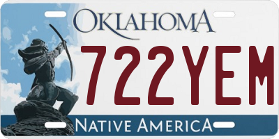 OK license plate 722YEM