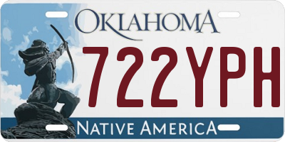 OK license plate 722YPH