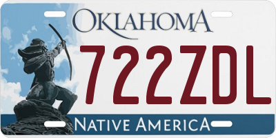 OK license plate 722ZDL