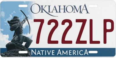 OK license plate 722ZLP