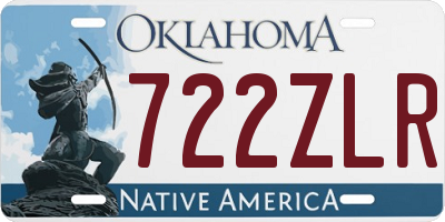 OK license plate 722ZLR