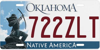OK license plate 722ZLT