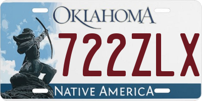 OK license plate 722ZLX