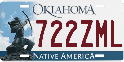 OK license plate 722ZML