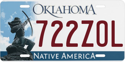 OK license plate 722ZOL