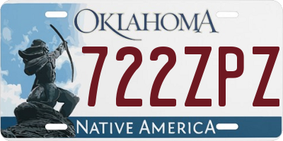 OK license plate 722ZPZ