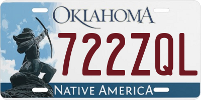 OK license plate 722ZQL