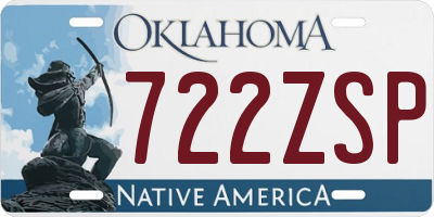OK license plate 722ZSP