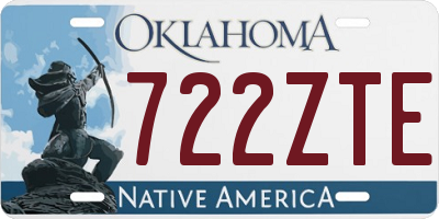 OK license plate 722ZTE