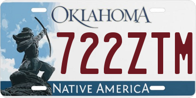 OK license plate 722ZTM