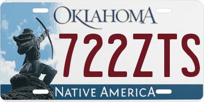 OK license plate 722ZTS
