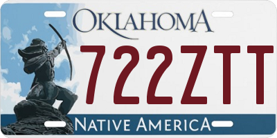 OK license plate 722ZTT