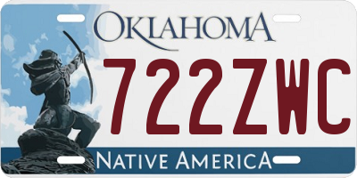 OK license plate 722ZWC