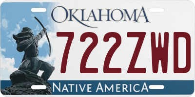 OK license plate 722ZWD