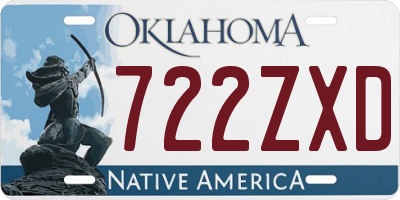 OK license plate 722ZXD