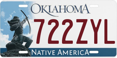 OK license plate 722ZYL