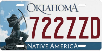 OK license plate 722ZZD