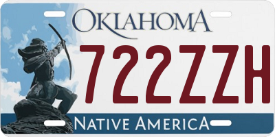 OK license plate 722ZZH